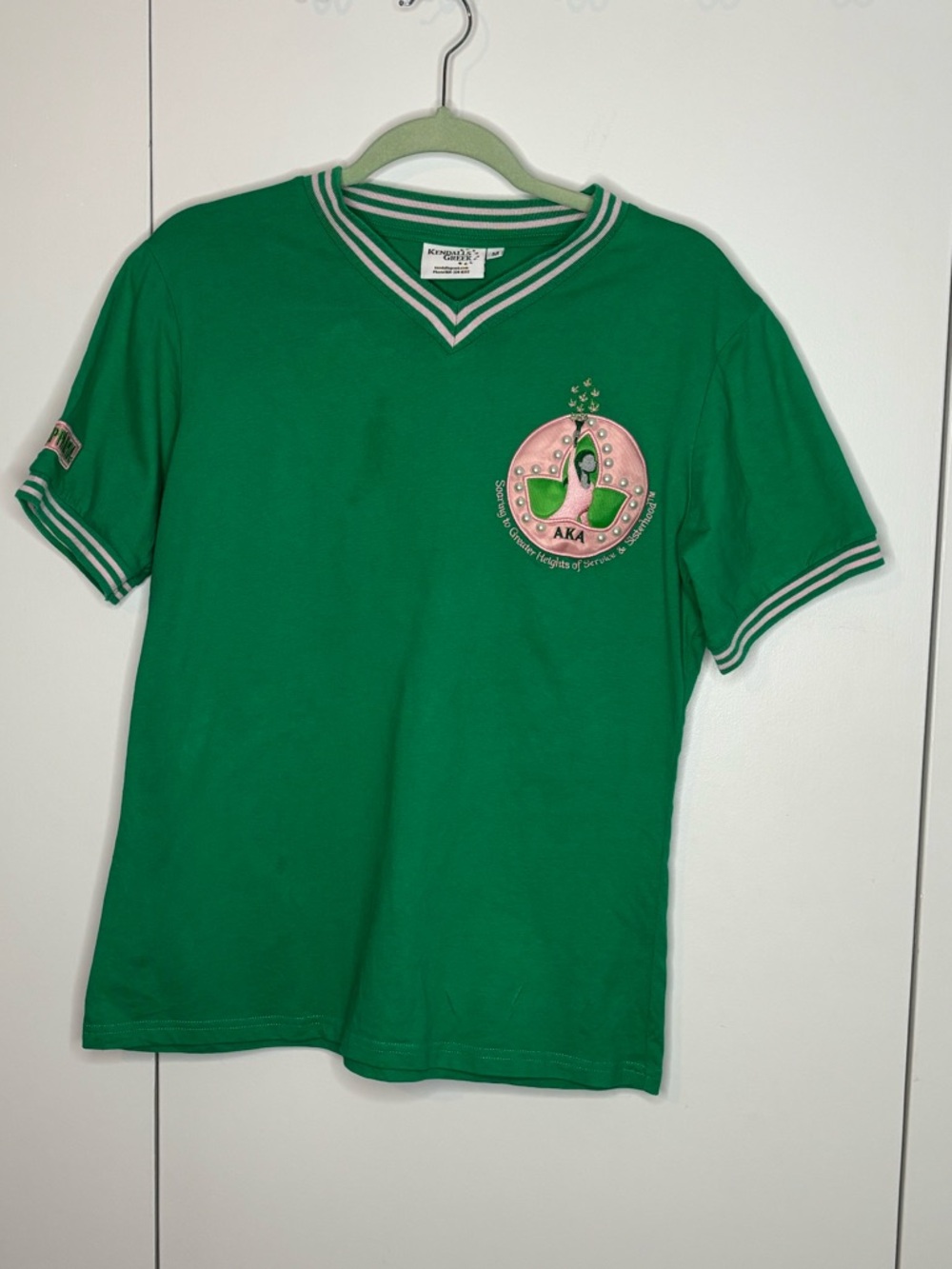 Alpha Kappa Alpha 2024 Boule Green V-Neck Tee - Size M